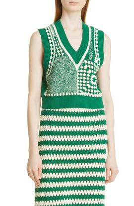Baum und Pferdgarten Baum und Pferdgarten Cicilla Mix Stitch Crochet Organic Cotton Vest