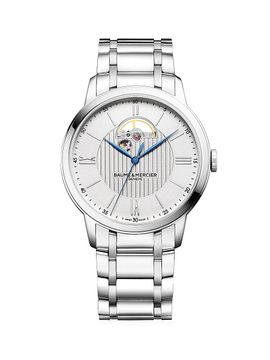 Baume & Mercier Women's Classima Stainless Steel Bracelet Open Balance Aperture Watch