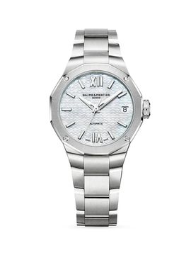 Baume & Mercier Women's Riviera Stainless Steel, Mother-Of-Pearl & Diamond Bracelet Watch