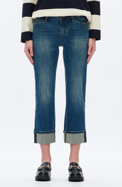 Bayeas Bayeas Cuffed Low Rise Crop Straight Leg Jeans