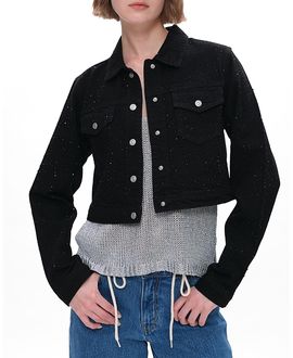 Bayeas Bayeas Denim Jacket with Rhinestone in Pureedge