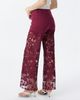 Bayeas Bayeas Embroidery High Rise Wide Leg Lace Jeans with Rhinestone in Wine - 5