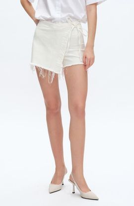 Bayeas Bayeas Frayed Denim Skort