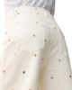 Bayeas Bayeas High Rise Flower Embroidered Wide Leg Jeans in White - 5