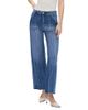 Bayeas Bayeas High Rise Straight Leg Raw Edge Denim Jeans Stretch Comfortable in Bluelover - 1