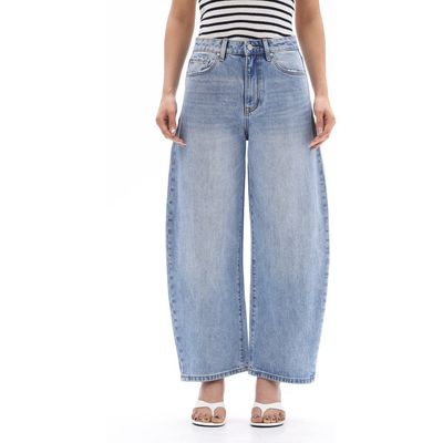 Bayeas Bayeas High Waist Ankle Barrel Jeans
