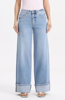 Bayeas Bayeas Mid Rise Super Wide Leg Jeans