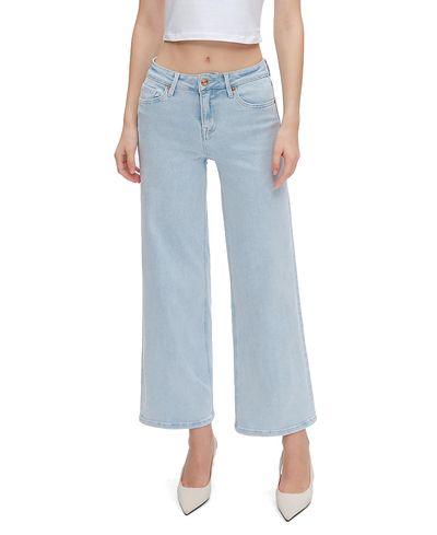Bayeas Bayeas Mid Rise Women's Wide Leg Jeans Highly Stretchy in Wathet Wash