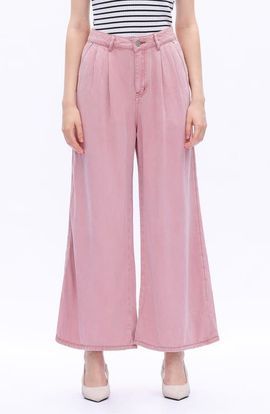 Bayeas Bayeas Pleated High Waist Ankle Wide Leg Pants