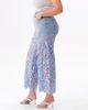 Bayeas Bayeas Plus Embroidery Wide Leg Lace Denim Jeans with Pearl in Clearstrand - 4