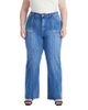 Bayeas Bayeas Plus High Rise Straight Leg Raw Edge Denim Jeans Stretch Comfortable in Bluelover - 1