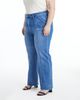 Bayeas Bayeas Plus High Rise Straight Leg Raw Edge Denim Jeans Stretch Comfortable in Bluelover - 5