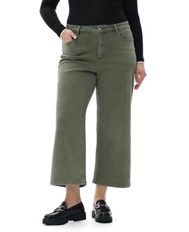 Bayeas Bayeas Plus Mid Rise Straight Denim Jeans Stretch Comfortable in Green