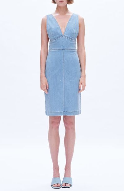 Bayeas Bayeas Rhinestone Denim Dress