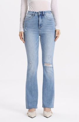 Bayeas Bayeas Ripped High Waist Bootcut Jeans