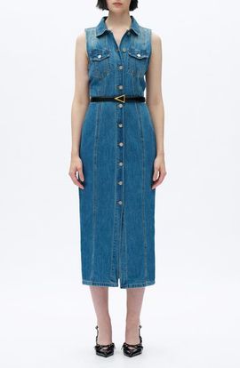 Bayeas Bayeas Sleeveless Denim Maxi Dress