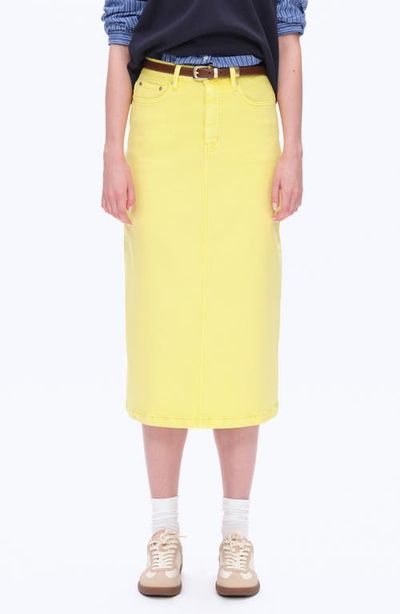 Bayeas Bayeas Slit Hem Denim Midi Skirt