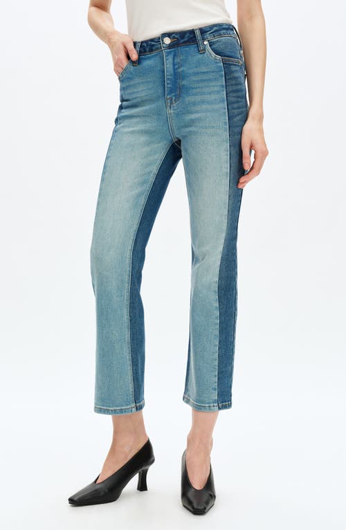 Bayeas Bayeas Two-Tone High Waist Straight Leg Jeans