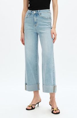 Bayeas Bayeas Zephyrine High Waist Cuff Wide Leg Jeans
