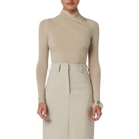 Bayse Bayse Amrita Ruched Long Sleeve Bodysuit