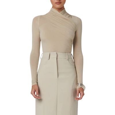 Bayse Bayse Amrita Ruched Long Sleeve Bodysuit