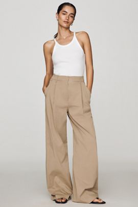 BAYSE Scout Pleated Wide-Leg Trousers Pants