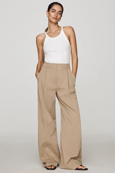 BAYSE Scout Pleated Wide-Leg Trousers Pants