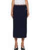 B.B. Wallace B.B. Wallace Navy Serra Midi Skirt - 1