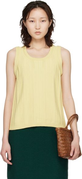 B.B. Wallace B.B. Wallace Yellow Baldesari Tank Top