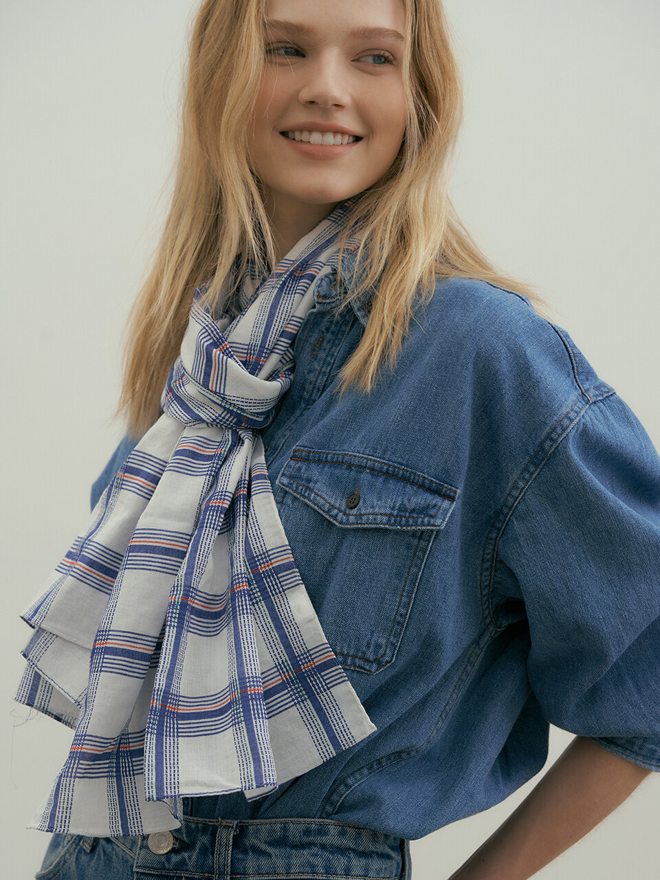 BB’DE SOLI’DE Summer Cotton Scarf_White
