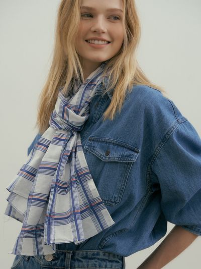BB’DE SOLI’DE Summer Cotton Scarf_White