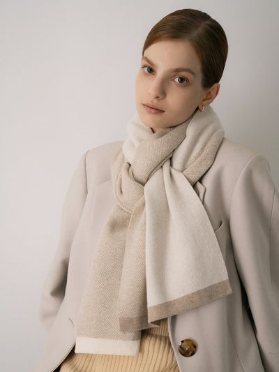 BB’DE SOLI’DE Two-tone Muffler_Beige