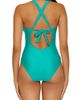 BCA by Rebecca Virtue BCA by Rebecca Virtue Lace-Up Plunge One-Piece Swimsuit - 2