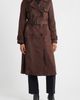 bcbg bcbg Belted Double Breasted Faux Leather Trench Coat - 1