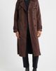 bcbg bcbg Belted Double Breasted Faux Leather Trench Coat - 4