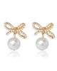 bcbg bcbg Bow Pearl Drop Earrings - 1