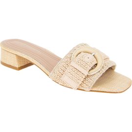 bcbg bcbg Camri Buckled Raffia Slide Sandal