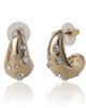 bcbg bcbg Gold-Tone Pavé Polka Dot Sculptural Hoop Earrings  - 1