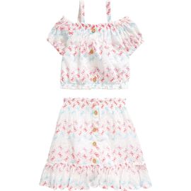 bcbg bcbg Kids' Eyelet Embroidered Top & Skirt