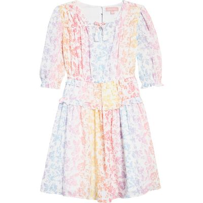bcbg bcbg Kids' Floral Print Ruffle Peasant Dress