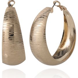 bcbg bcbg Matte Textured Gold Hoop Earrings 