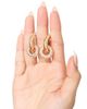 bcbg bcbg Pavé and Polished Gold-Tone Double Hoop Earrings - 4