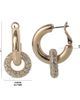 bcbg bcbg Pavé and Polished Gold-Tone Double Hoop Earrings - 5