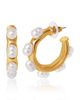 bcbg bcbg Pearl Hoop Earrings - 1