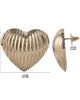 bcbg bcbg Ribbed Heart Button Earrings - 4