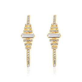 bcbg BCBGeneration Crystal Baguette Hoop Earrings