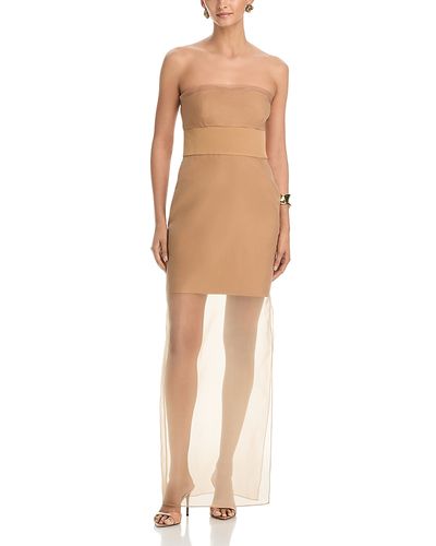 bcbg beach dress BCBG MaxAzria Strapless Maxi Dress 6 Gown Tropical Beach Wedding Guest Draped