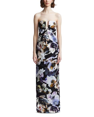 3 4 sleeve long black dress SAN149R-SOLID main image 0