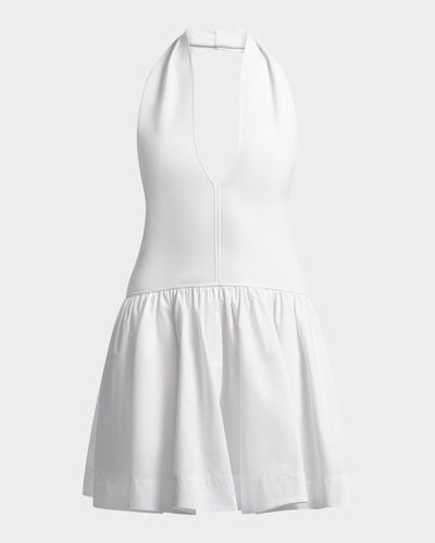 BCBGMAXAZRIA Perle Plunging Fit-&-Flare Mini Dress