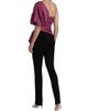 BCBGMAXAZRIA Women's Bow-Detailed Draped One-Shoulder Jumpsuit - 5